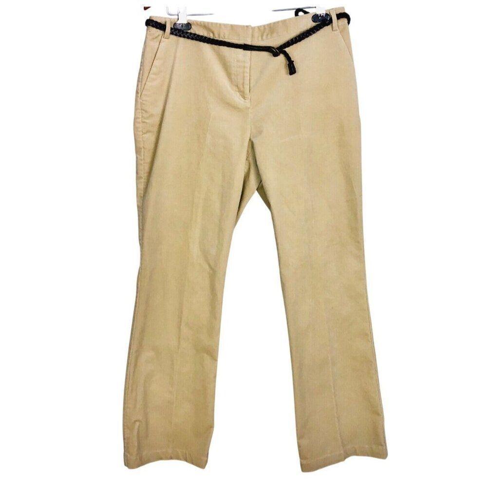 Vintage Liz Claiborne Pants Womens 12 Beige Trousers Corduroy Stretch Bootcut